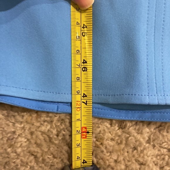 VICTORIA BECKHAM Women’s Crepe Flared Midi Dress in Blue Business Casual Minimal - Picture 11 of 12